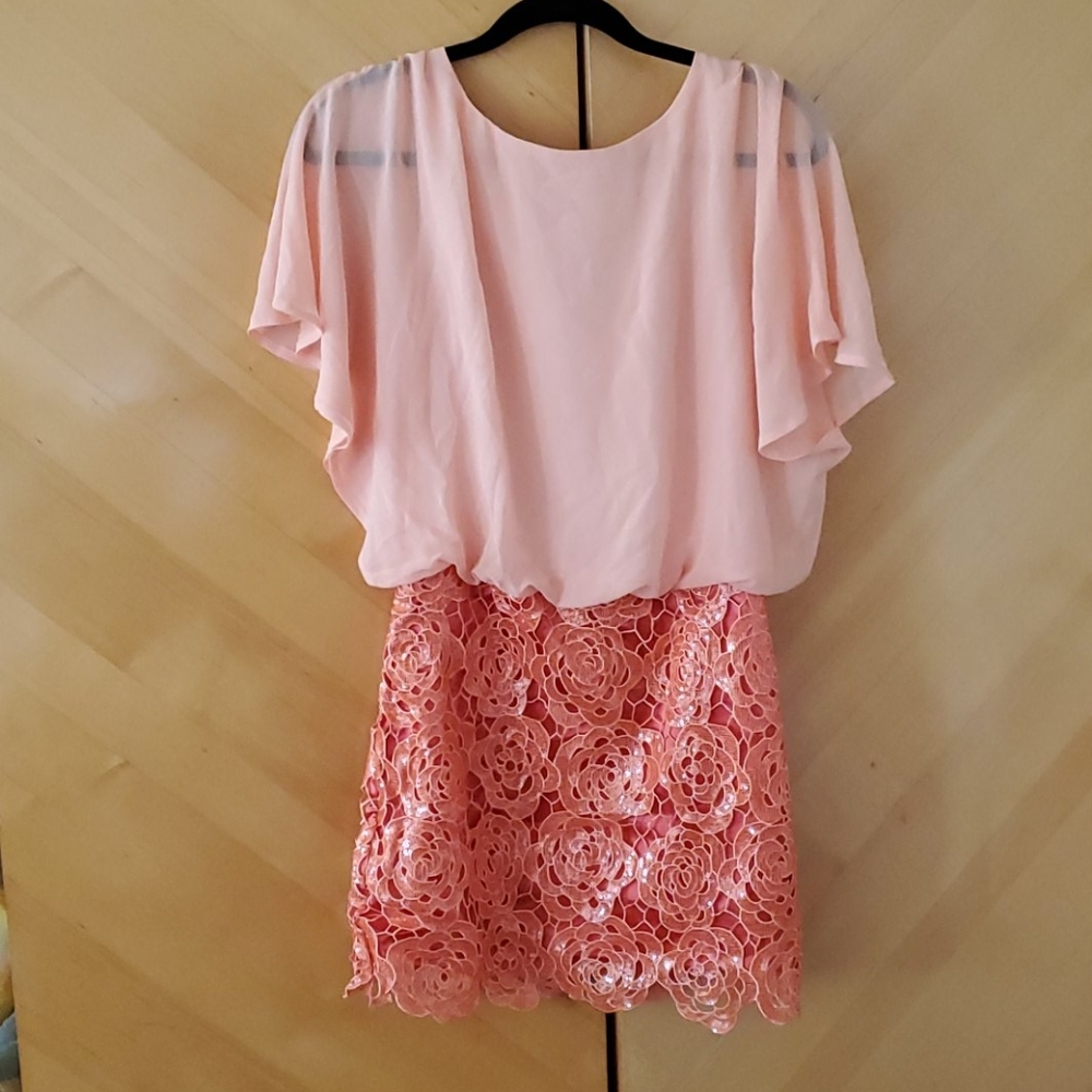 Peach mini dress